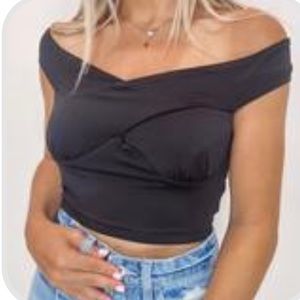 Black crop top